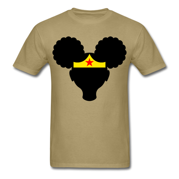 Afro Puffs Girl Wonder Women T-Shirt - khaki
