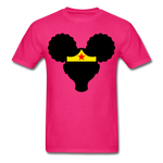 Afro Puffs Girl Wonder Women T-Shirt - fuchsia