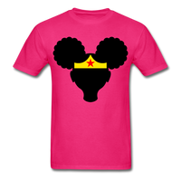Afro Puffs Girl Wonder Women T-Shirt - fuchsia