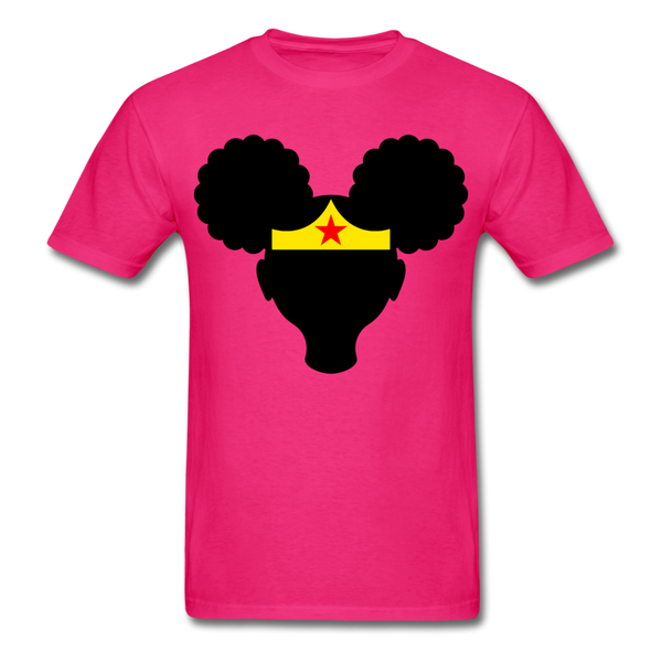 Afro Puffs Girl Wonder Women T-Shirt - fuchsia