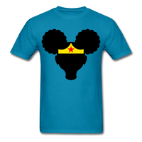 Afro Puffs Girl Wonder Women T-Shirt - turquoise