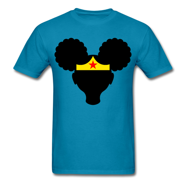 Afro Puffs Girl Wonder Women T-Shirt - turquoise