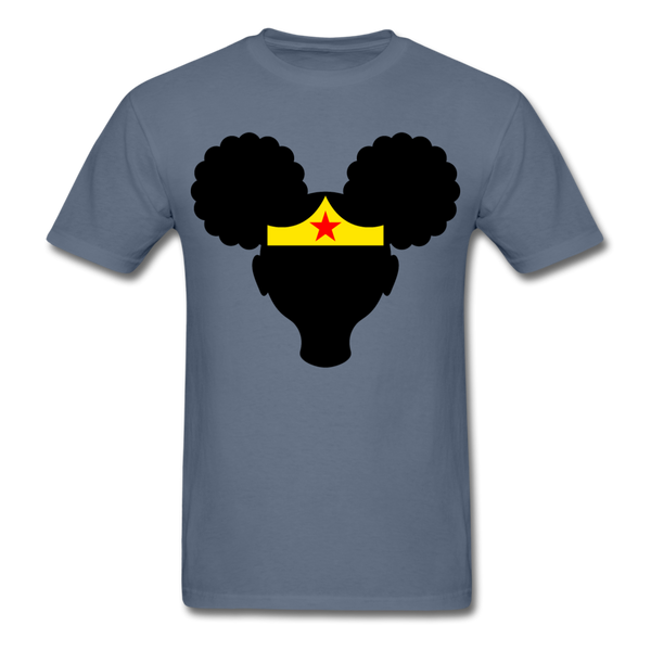 Afro Puffs Girl Wonder Women T-Shirt - denim