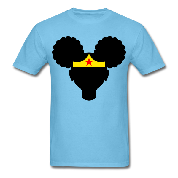 Afro Puffs Girl Wonder Women T-Shirt - aquatic blue
