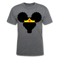 Afro Puffs Girl Wonder Women T-Shirt - mineral charcoal gray