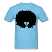 Afro Women T-Shirt - aquatic blue