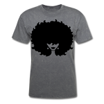 Afro Women T-Shirt - mineral charcoal gray