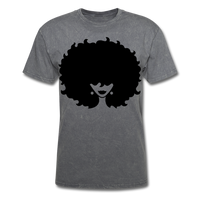 Afro Women T-Shirt - mineral charcoal gray