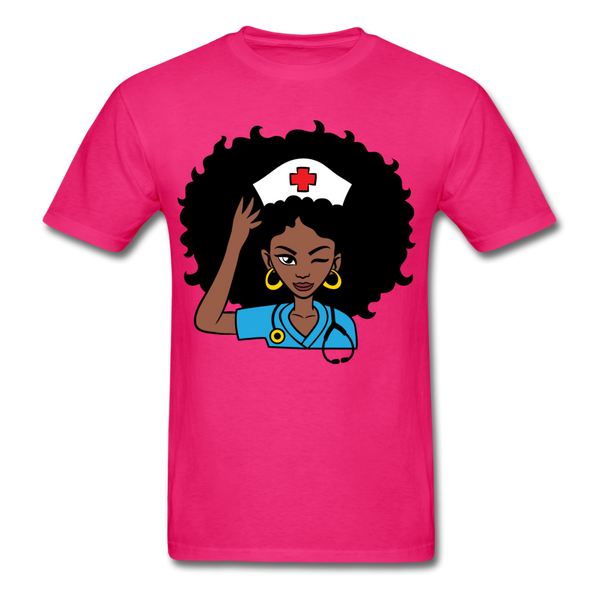 Afro Women Nurse - fuchsia