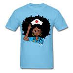 Afro Women Nurse - aquatic blue