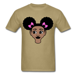 Afro Puffs Girl - khaki