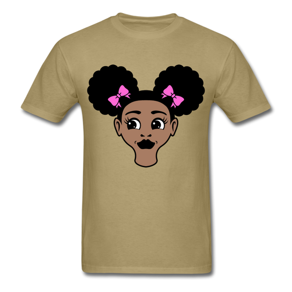 Afro Puffs Girl - khaki