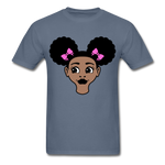Afro Puffs Girl - denim