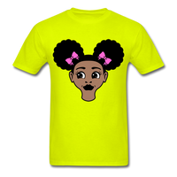 Afro Puffs Girl - safety green