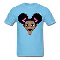 Afro Puffs Girl - aquatic blue