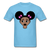 Afro Puffs Girl - aquatic blue