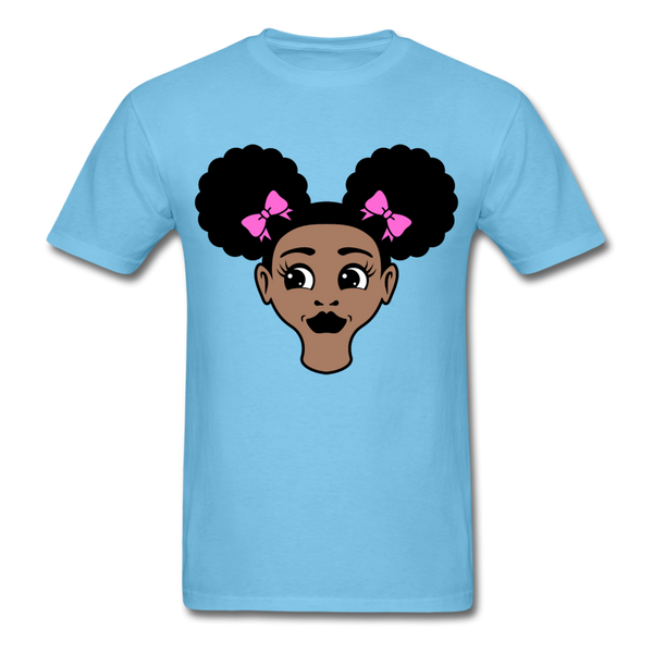 Afro Puffs Girl - aquatic blue