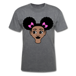 Afro Puffs Girl - mineral charcoal gray
