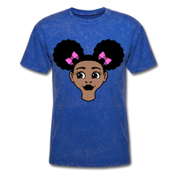 Afro Puffs Girl - mineral royal