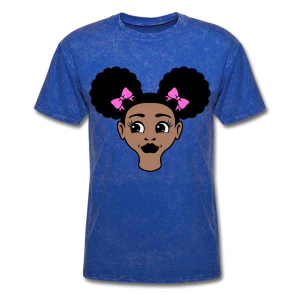 Afro Puffs Girl - mineral royal