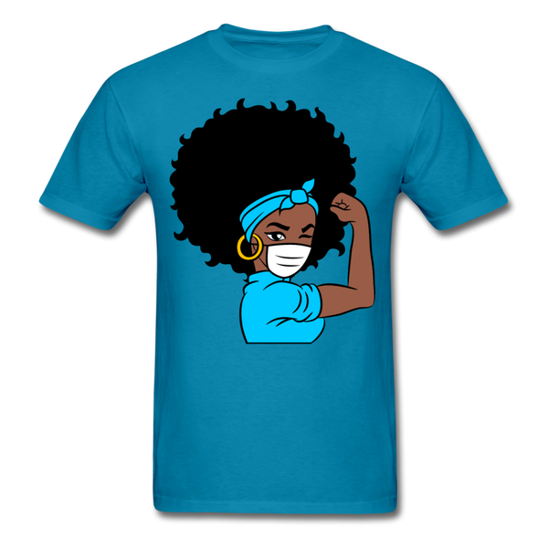 Afro Women Doctor Nurse T-Shirt - turquoise