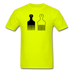 Afro Hair Pick - safety green