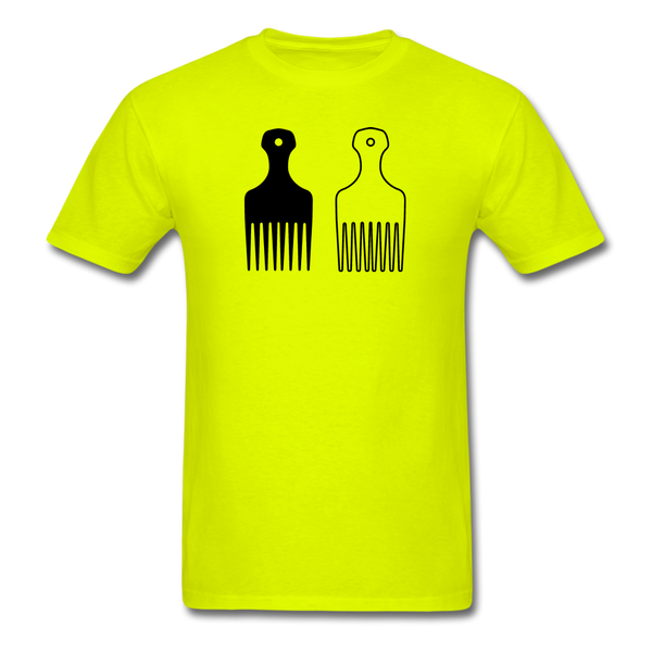 Afro Hair Pick - safety green