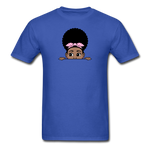Afro Puff Bandana Girl Peekaboo - royal blue