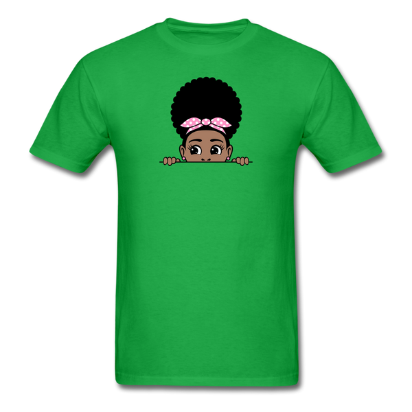 Afro Puff Bandana Girl Peekaboo - bright green