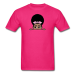Afro Puff Bandana Girl Peekaboo - fuchsia