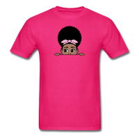 Afro Puff Bandana Girl Peekaboo - fuchsia