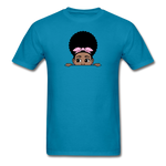 Afro Puff Bandana Girl Peekaboo - turquoise
