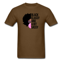 Black Classy And A Bit Sassy T-Shirt - brown