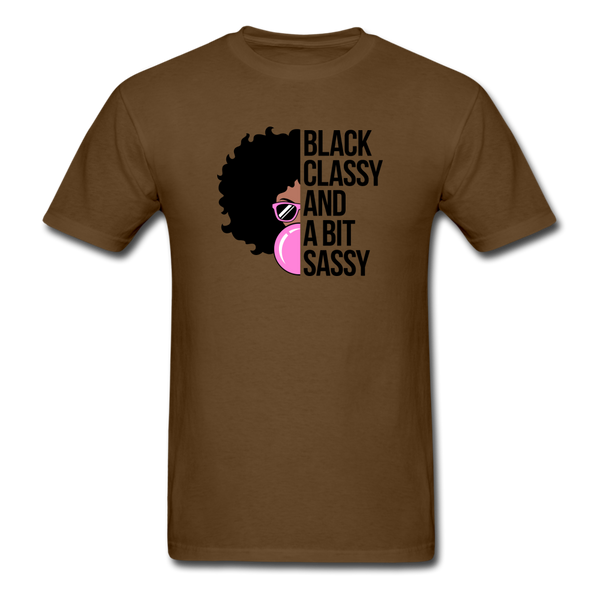 Black Classy And A Bit Sassy T-Shirt - brown