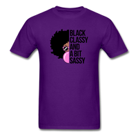 Black Classy And A Bit Sassy T-Shirt - purple