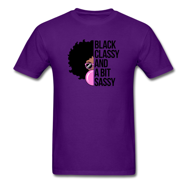 Black Classy And A Bit Sassy T-Shirt - purple