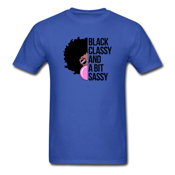 Black Classy And A Bit Sassy T-Shirt - royal blue
