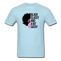 Black Classy And A Bit Sassy T-Shirt - powder blue