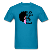Black Classy And A Bit Sassy T-Shirt - turquoise
