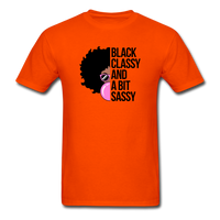 Black Classy And A Bit Sassy T-Shirt - orange