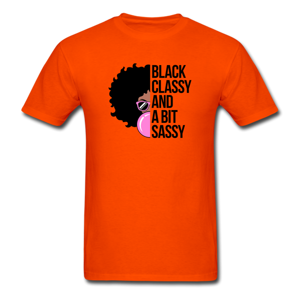 Black Classy And A Bit Sassy T-Shirt - orange