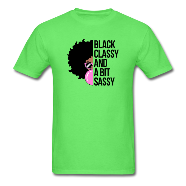 Black Classy And A Bit Sassy T-Shirt - kiwi