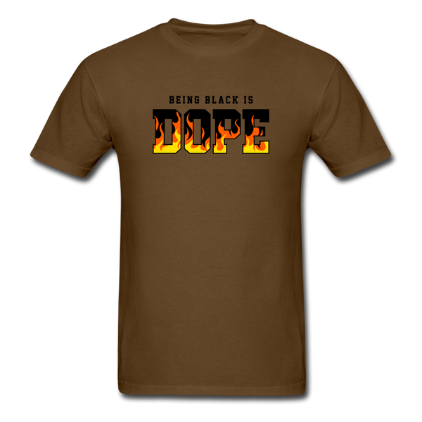 Being Black Is DOPE Flames - brown