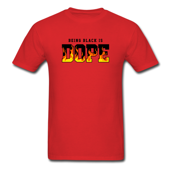 Being Black Is DOPE Flames - red
