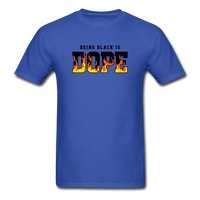 Being Black Is DOPE Flames - royal blue
