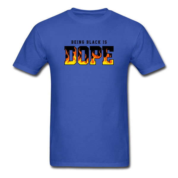 Being Black Is DOPE Flames - royal blue