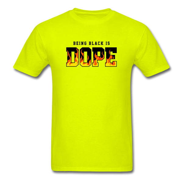 Being Black Is DOPE Flames - safety green