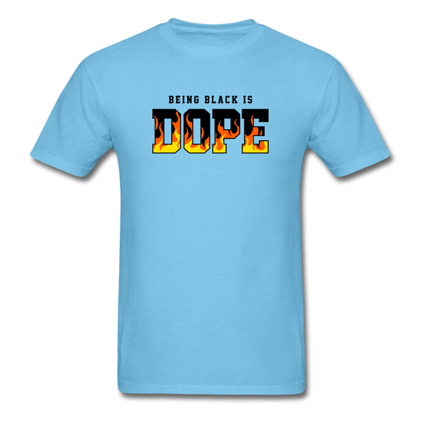 Being Black Is DOPE Flames - aquatic blue