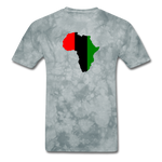 Africa Map - grey tie dye