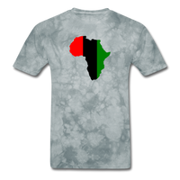 Africa Map - grey tie dye